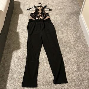 Black and nude jumper